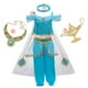thumbnail image 1 of Disney Jasmine-Vestido de princesa aladdín, lámpara mágica, disfraz de fiesta de cumpleaños para niñas, Top + pantalón + diadema, ropa de carnaval, 1 of 4
