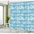 thumbnail image 4 of Ambesonne Nautical Shower Curtain, Sea Waves Ocean Splashes, 69"Wx75"L, Sea Blue Pale Teal, 4 of 4