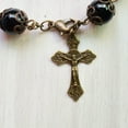 thumbnail image 6 of Fashionable Catholic Bracelet Cross Pendant Black Glass Bead Bracelet Religious Jewelry Souvenir Gift for Girl Men Women, 6 of 11