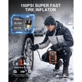thumbnail image 3 of GOOLOO A3X 3000A Supersafe Jump Starter with Air Compressor, Portable Car Battery Booster (9.0 Gas/6.5L Diesel) with 150PSI Auto-Shutoff Tire Inflator, 3 of 8