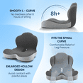 thumbnail image 6 of ‌AMTPM Seat Cushion with Lumbar Support - L-Shaped Ergonomic Memory Foam Office Chair Cushion for Long Hours, Car Seat & Home Office (Black/Gray), 6 of 8