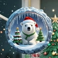 thumbnail image 4 of Christmas Cute Bear Ornaments Acrylic Christmas Ornaments Hanging for Christmas Tree Cartoon Animal Hanging Decorations for Farmhouse Farm Festive Home and Car Decoration Supplies, 4 of 8