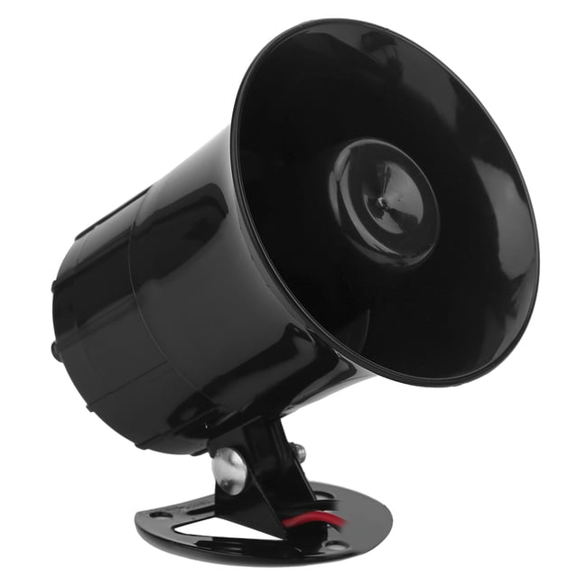 Alarma de advertencia para vehículos, sirena de advertencia con megáfono para automóvil o motocicleta de 12 V y 30 W de primera línea