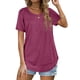 thumbnail image 2 of Blusa de manga corta con cuello redondo, Top de corte informal para mujer, elegante, transpirable, a la moda, para verano, 2 of 6