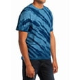 thumbnail image 3 of Mens Tiger Stripe Tie-Dye Short Sleeve Cotton Tee Navy Medium, 3 of 5