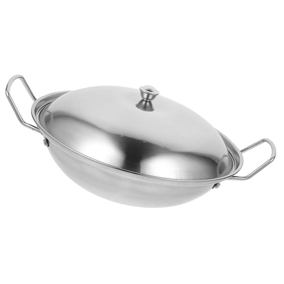 unbranded 1Jgo Sartén Resistente De Acero Inoxidable Con Doble Asa Para Cocina Y Uso En El Hogar