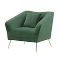 thumbnail image 3 of Chic Home Ryker Club Chair Velvet Upholstered Tight Seat Back Design with Decorative Pillow, Dark Green, 3 of 3