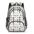thumbnail image 2 of Police and Megaphone White Pattern Cute School Backpack Bag with Padded Back and Adjustable Shoulder Straps 16.9 X 12.6 X 5.9 Inches, 2 of 5