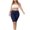 Navy, variant on Sanbonepd Overall Shorts for Women with Pockets Biker Shorts Women Plus Size Knee Length Yoga Pant High Waisted Athletic Running Gym Workout Shorts