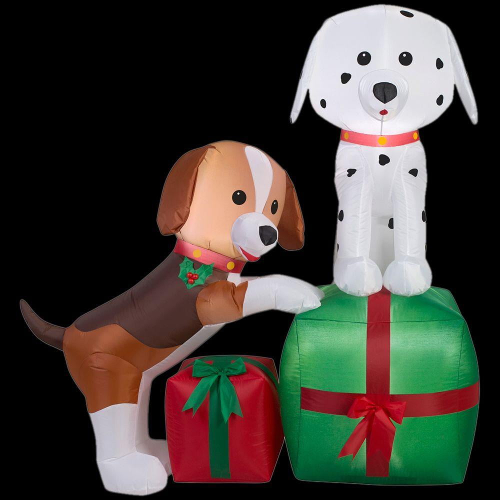 Christmas Inflatable Puppies With Presents Airn Holiday Christmas Inflatable Puppies With Presents Airn Holiday Decoration By Gemmy