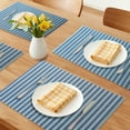 thumbnail image 2 of Unique Bargains Set of 6 Woven Placemats Washable Kitchen Mat Blue, 2 of 6