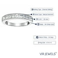 thumbnail image 3 of Vir Jewels 1.50 CTTW Princess Diamond Wedding Band with Milgrain 14K White Gold Size 7.5 Female Adult, 3 of 7