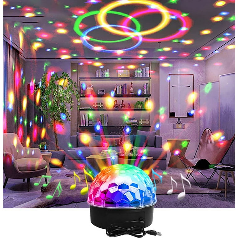 Disco Lights for Parties Multi Colour Mini Disco Ball Light Portable LED  Home Disco Lights Sound Activated DJ Lights, 2-Pack USB Rechargeable Disco  Lights for Kids, Car, DJ, Party, Bar, Christmas 