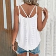thumbnail image 3 of Playeras,Blusas y Tops,Ropa para Mujer Damas Camisetas Chalecos para mujer Verano Casual Moda Tops Correa Gasa Sin mangas Camiseta sin mangas (White, S), 3 of 6