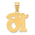 thumbnail image 4 of 14k Yellow Gold Polished Etched Finish Number 16 Charm Pendant, 4 of 5