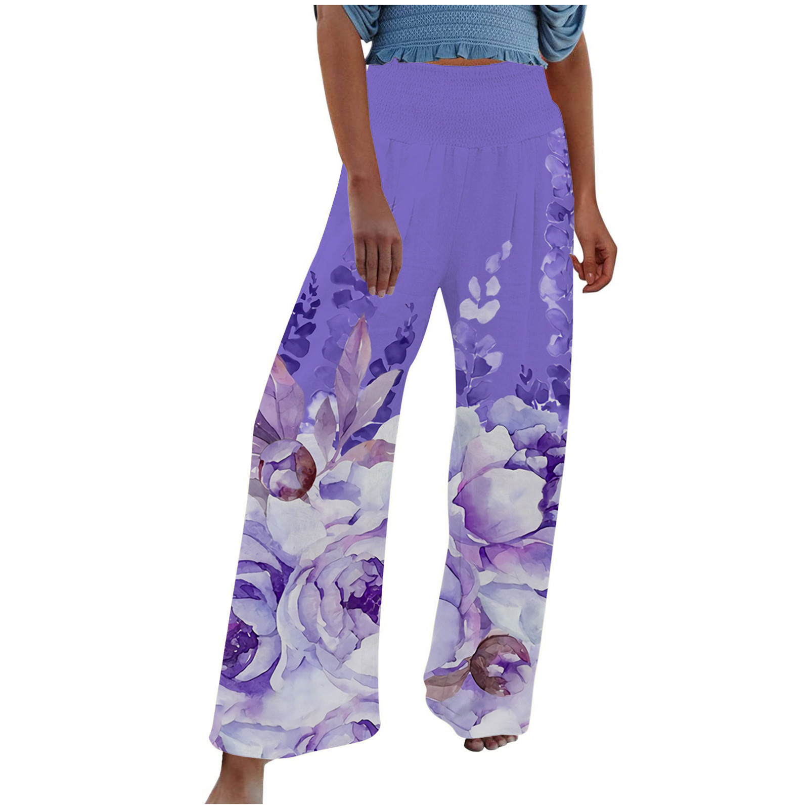 Women's Trousers,Women's Comfortable Printed High Waist Leisure Pants