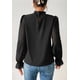 thumbnail image 5 of 1PCS chiffon top de manga larga para las mujeres-negro, 5 of 6