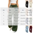thumbnail image 2 of Aeguzox Womens Pants Elastic Waisted Outdoor Joggers Casual Loose Solid Color Cargo Pants with Multi-Pockets,Sizes S-2XL, 2 of 7