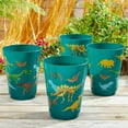 16 Pack Plastic Dinosaur Cups for Kids, Dino Party Favors for Birthday
