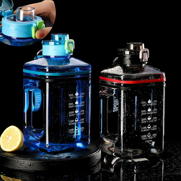 Loyerfyivos Reusable Water Bottle BPA-Free 44oz Water Bottles Leakproof  Water Jugs Dishwasher Safe Drinking Water Bottles for Home Fitness Outdoor