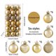thumbnail image 3 of 36pcs/box 4CM Glitter Christmas Balls Xmas Tree Hanging Pandent Balls Rose Gold Silver Green Red Blue New Year Christmas Decor, 3 of 5