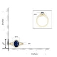 thumbnail image 4 of ANGARA Natural Oval 2 ct Blue Sapphire Split Shank Halo Ring in 14K Yellow Gold for Women (Size-9x7mm) | September Birthstone, Anniversary, Jewelry Gift for Women | Natural Blue Sapphire Ring, 4 of 8