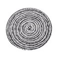thumbnail image 2 of Injueey Woven Coaster Mug Placing Cushion Weaving Mat Craft Rope Table Coasters Thickened Cup Tableware Cotton for Home Bar Mostrada Blanco negro, 2 of 6