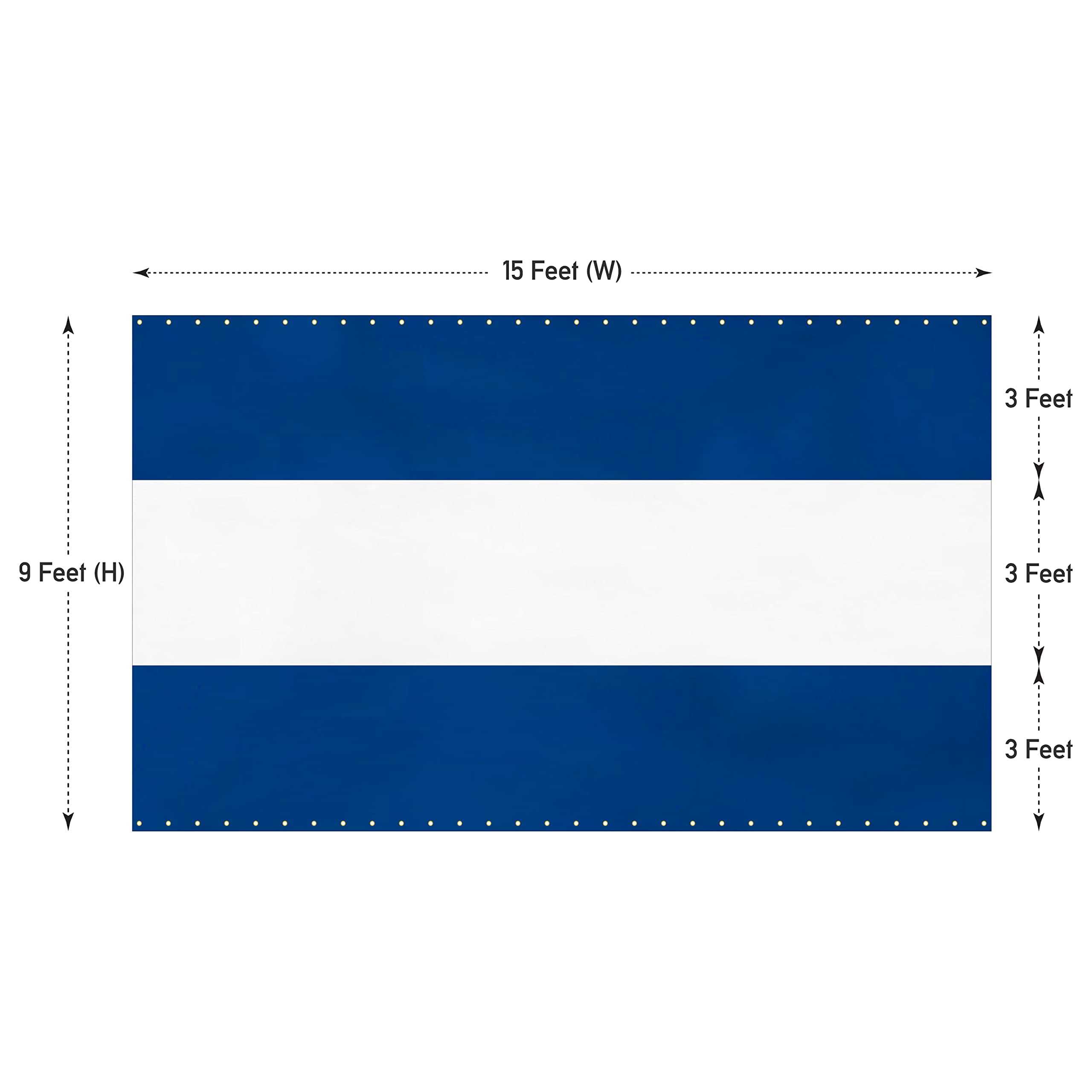 Covers & All Outdoor Curtains for Patio Waterproof, 18 oz PVC Polyester Tear and UV Resistant Clear Panel Curtain Featuring Rust-Free Grommets, Ideal for Patios, and Pergolas (9H x 15W feet, Blue)