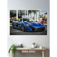 thumbnail image 2 of Azure Blue Mclaren P1 Poster Wall Art, Modern Wall Decor For Living Room Bedroom, 16x24 UNFRAMED, 2 of 3