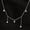 White Gold, variant on s925 sterling silver star zircon necklace for women niche design high-end tassel light luxury double layered collarbone chain