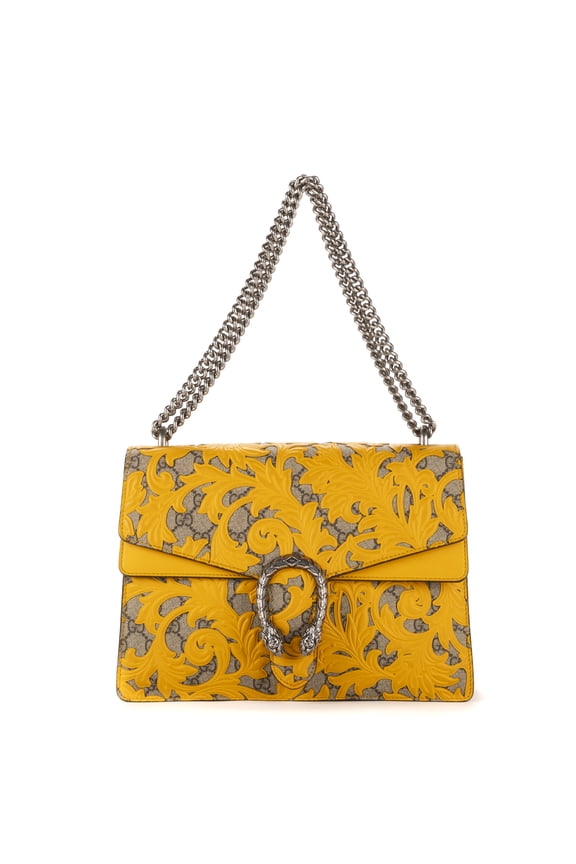 Pre-Owned Gucci Yellow Ltd. Ed. Dionysus Arabesque Shoulder Bag Monogram Canvas