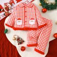 thumbnail image 2 of WENXIAOO Pyjama de Noël pour Tout-Petit Père Noël à Manches Longues, Chandail à Col Rond, Ensemble de Pantalon de Pyjama Doux, Pyjama des Fêtes pour Enfants, Pyjama 3T pour Tout-Petit Fille, 2 of 8