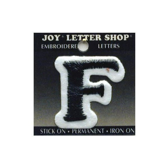 Joy Applique Letter Iron On Cooper 1.5" Black F