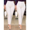 thumbnail image 4 of Pantalones largos casuales de moda para mujer, de cintura alta, ajustados, rectos, para oficina, elegantes, para primavera y otoño, ropa nueva para mujer, 4 of 5