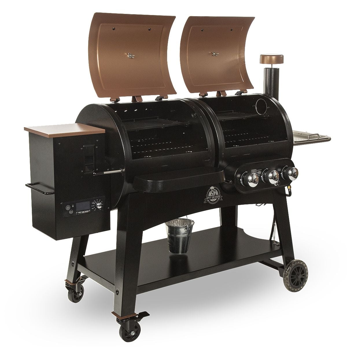 Pit Boss Charleston 1200 Combo Pellet/Gas Grill with Flame Broiler  and Meat Probe