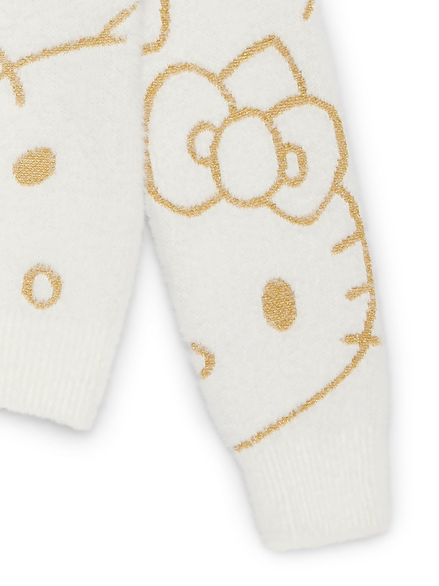 Hello Kitty Girls Graphic Eyelash Glitter Sweater, Sizes 4-16