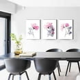 thumbnail image 5 of 3 Piece Modern pink red Flowers Canvas Wall Art for Bedroom Living Room decor,Bathroom Wall Decor,3 Panels framed Wall Watercolor Painting Kitchen Home Decoration Canvas Print Artwork Wall Mural, 5 of 6