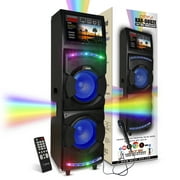 Dual 12” woofer High Power Portable Bluetooth Karaoke System with 15.4 inch HD Touchscreen, Party Speaker by QAISE