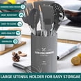 thumbnail image 2 of Silicone Cooking Utensil Set,Umite Chef Kitchen Utensils 15pcs Set Non-stick Heat Resistan BPA-Free Stainless Steel Handle Tools Whisk - Grey, 2 of 6