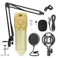 thumbnail image 2 of Singing Studio Recording Kit Phone PC KTV Mic Network Microphone Folding Arm Bracket, Golden Workhe, 2 of 9