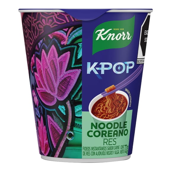 Knorr Noodles Coreanos Sabor Res Fideos instantáneos coreano K-POP  72g