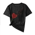 thumbnail image 2 of Vmvidoty Women Graphic T Shirts Cute Soft Tees Black XL, 2 of 5