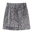 thumbnail image 4 of Women's High Waisted Sequin Mini Skirt Sparkly Stretchy Bodycon Pencil Skirt Elegant Night Out Party Clubwear Cocktail Event Shimmering Short Skirt, 4 of 9