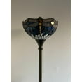 thumbnail image 5 of Tiffany Torch Floor Lamps Blue Stained Glass Dragonfly LED Bulb Included For Living Room Dining Room Bedroom 12"W*12"D*66"H, 5 of 5