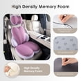 thumbnail image 6 of Florich 3 PCS Seat Cushion for Car Seat Lumbar Support Pillow Car Neck Headrest Pillows Ultrathick Memory Foam Seat Pads Pressure Relief Back Cushion for Office Chair, Purple, 6 of 10