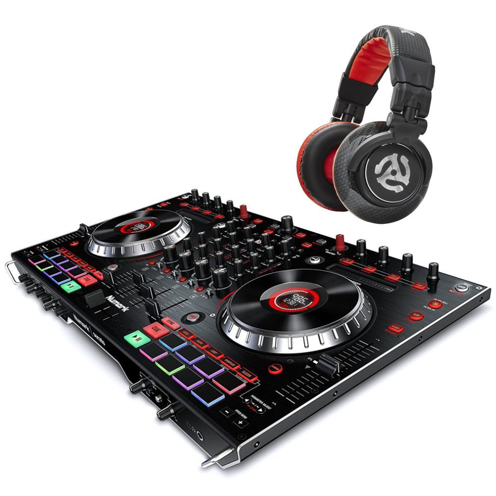 Numark Professional NS6II 4-Channel Premium DJ Controller + Red Wave ...