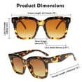 thumbnail image 5 of FEISEDY Vintage Women Butterfly Sunglasses Designer Luxury Square Gradient Sun Glasses Shades B2486, 5 of 5