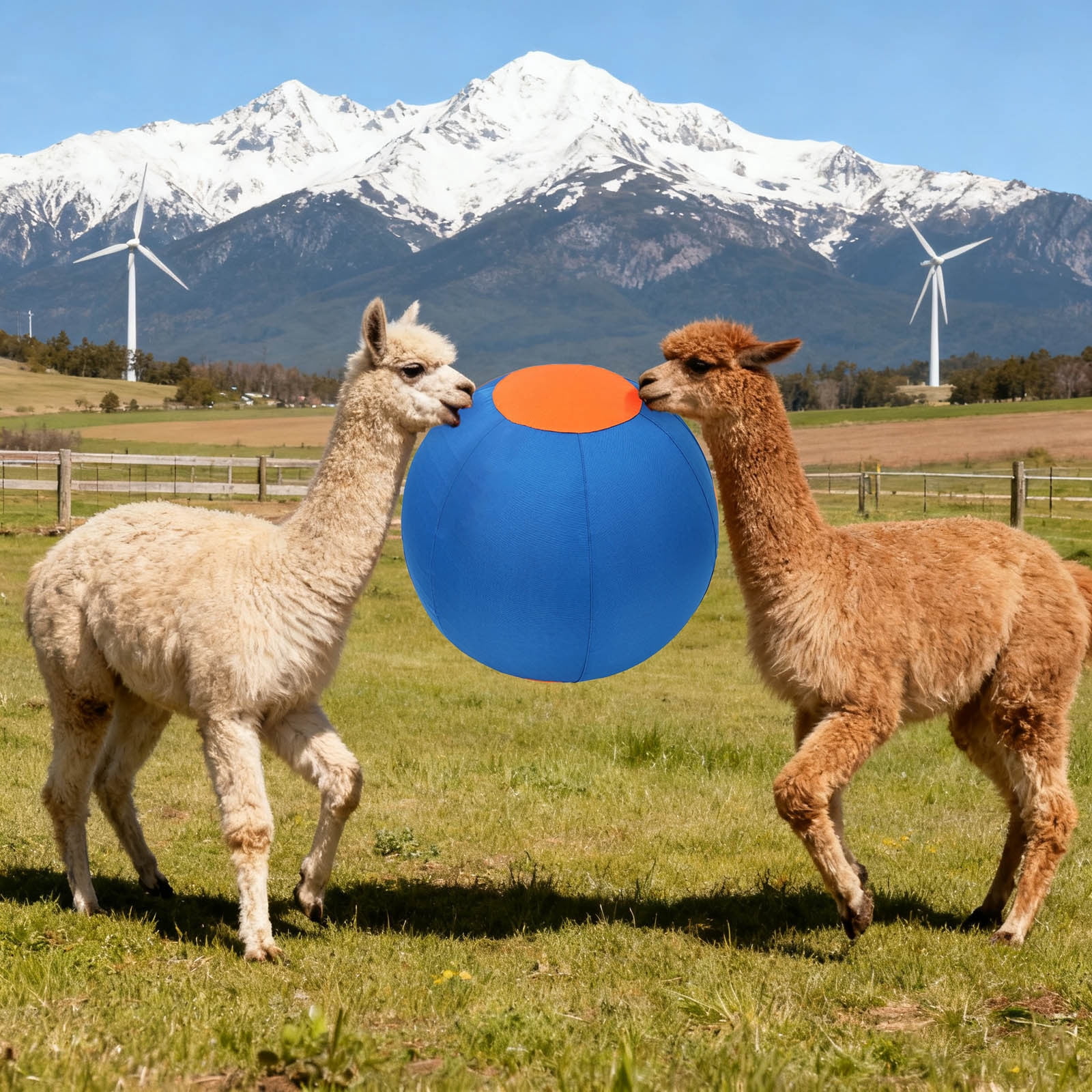 1pc Dog Herding Ball Toy with Handles - Durable Polyester Training Toy for Medium/Large Breeds (Border Collie, German Shepherd), Outdoor Exercise Toy for Herding Dogs & Horses
