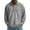 Grey, variant on Men's Waffle Knit Polo Shirts Long Sleeve Button Down Collar Tops Men's Shirt (GN1 S)