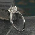 thumbnail image 3 of 2.00CT Round Cut Lab Created Diamond Solitaire Pretty Women's Engagement Ring 14K White Gold Plated 925 Silver, 3 of 4